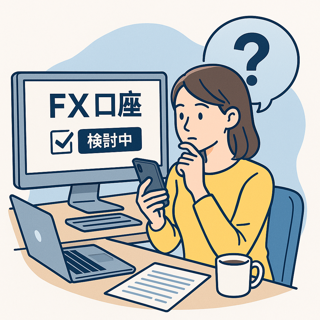 FX口座を検討するイメージ